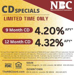 CD Specials - call 402-423-2111